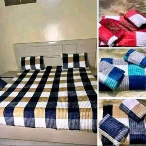 couette velours+2taie oreiller