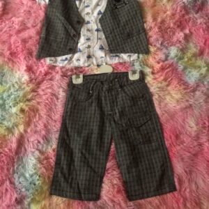 Ensemble 3Piéce Short chemise+Gilet