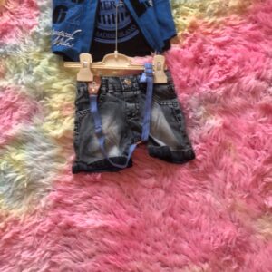Ensemble 3Piéce Salopette Tshirt+Gilet