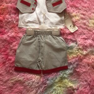 Ensemble 3Piéce Short Tshirt+Gilet